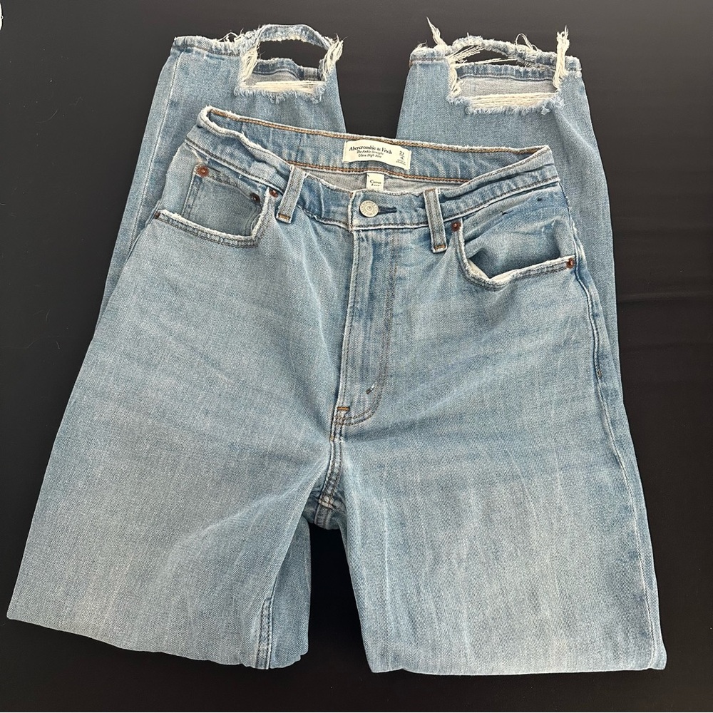 Abercrombie & Fitch Light Blue Straight Leg Jeans